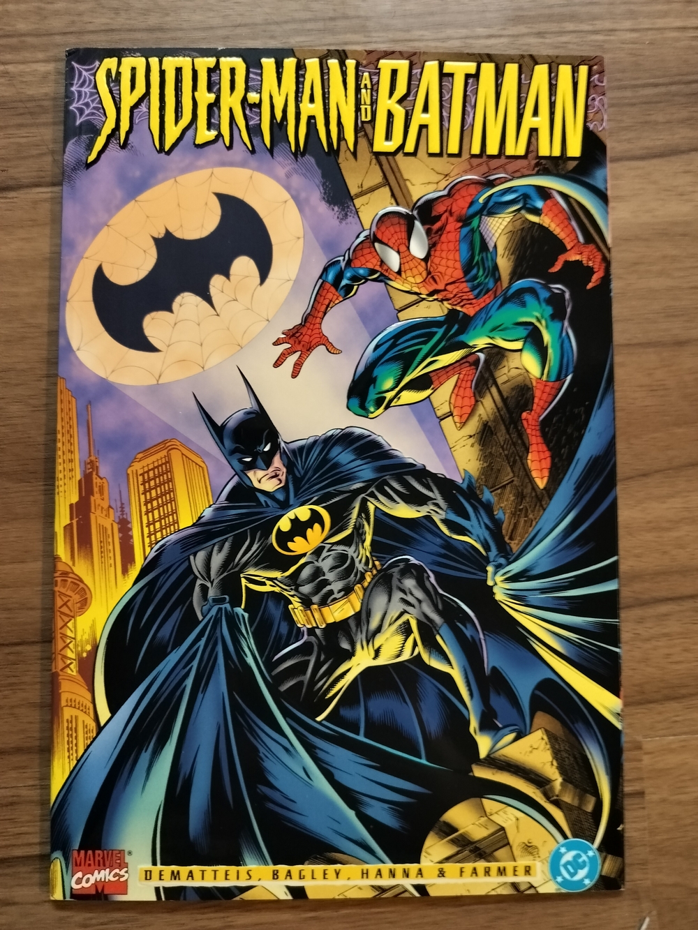 Marvel Spider-Man and Batman Wall Art - Yellow, Black, Blue